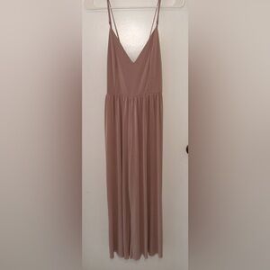 Mod Ref Dusty Rose Jumpsuit Women’s Medium Wide Leg V-Neck Boho